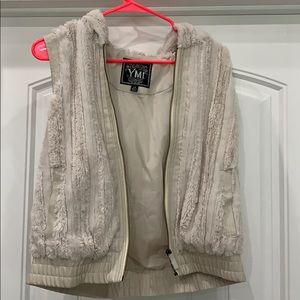 Sleeveless faux fur vest